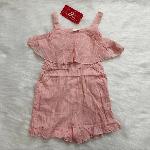 New BUNDLE (5) Girls Toddler 4T-5T Summer Rompers